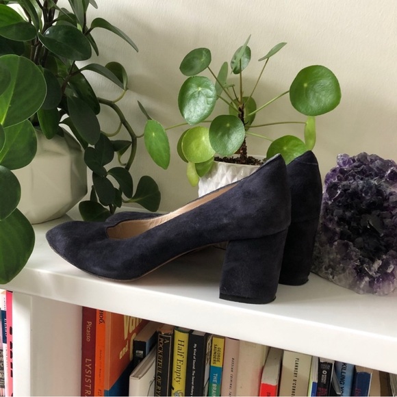 Maryam Nassir Zadeh Maryam Pump in Navy Suede 40 - Picture 3 of 9